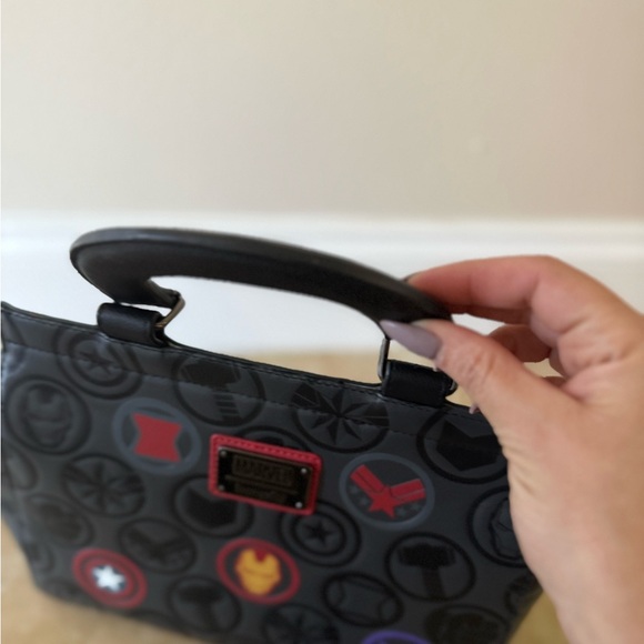 Marvel Iconic Black Messenger Bag with Red and Purple Accents - Picture 6 of 12